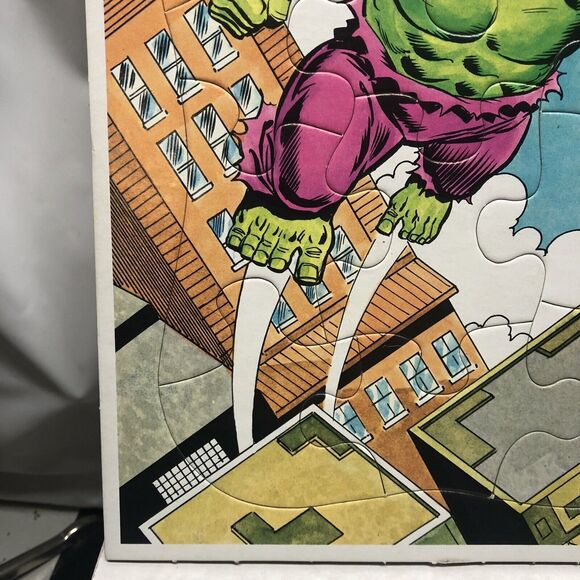 Vintage The Incredible Hulk Frame-Tray Puzzle 4520-BC by Whitman 1980 Marvel MCU - Picture 5 of 10